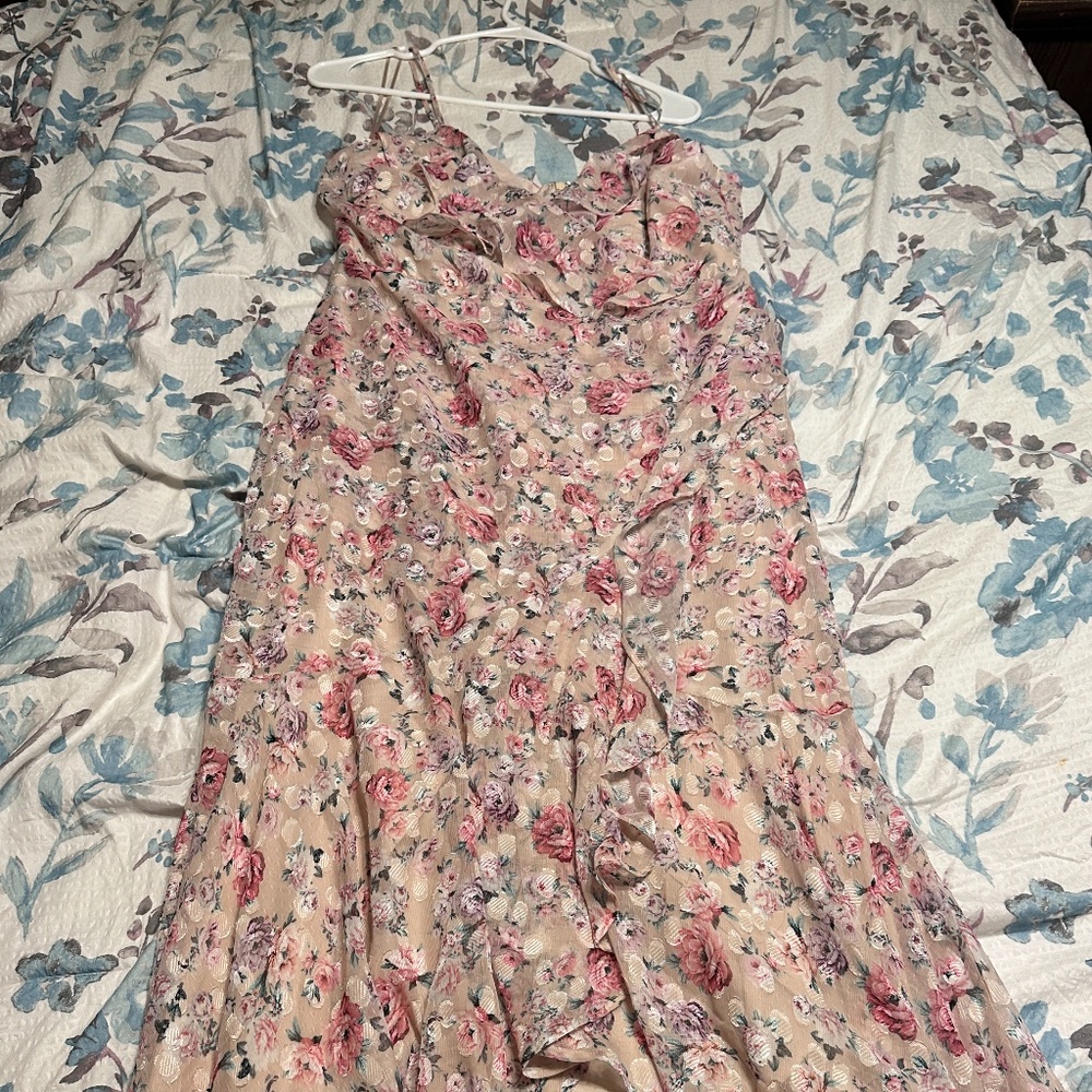 Floral high low dress